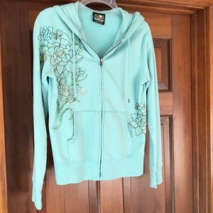 Lucky Brand Embroidered hooded sweatshirt